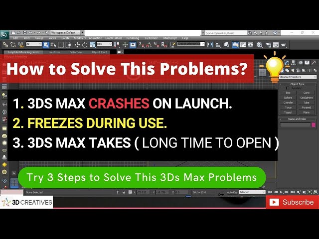 How to Fix 3ds Max Crashes, Freezes, and Auto-Close Issues - Hindi