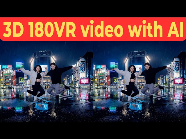 The 4th Generative-AI 3D 180VR "Shibuya Scramble Crossing at night in the rain"