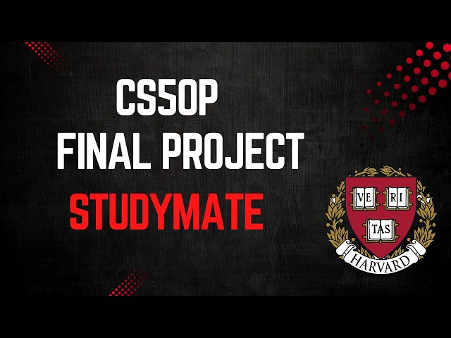 StudyMate: Book Crash Sheet | Python PDF Summarizer | Harvard CS50P Final Project