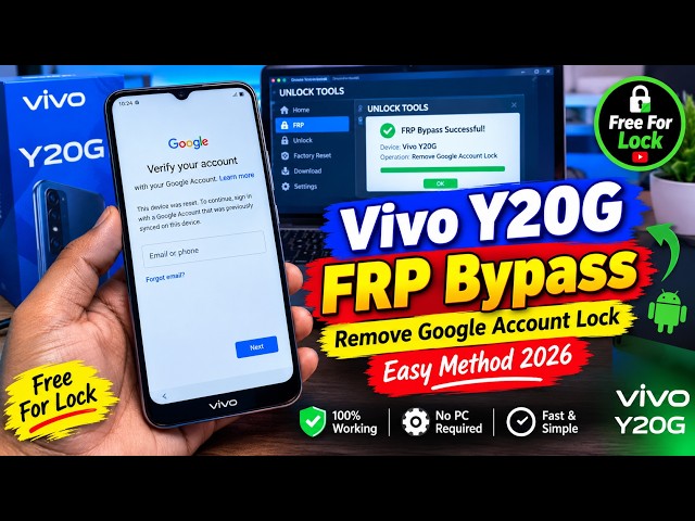 Vivo Y20G FRP Bypass | Remove Google Account Lock | Easy Method 2026