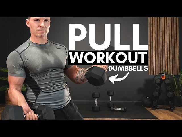 DUMBBELL PULL WORKOUT at HOME (BACK, BICEPS, REAR DELTS)