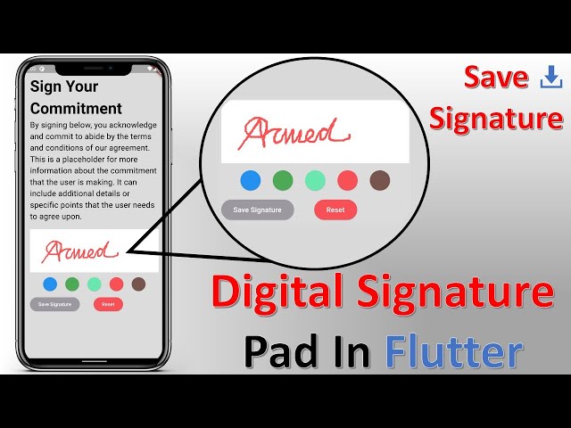 Flutter Signature Pad | Flutter Save Digital Signature | Syncfusion Flutter Signature Pad