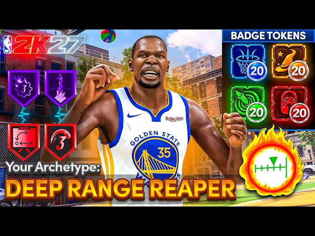 6'10 KEVIN DURANT "DEEP RANGE REAPER" BUILD w/ NO WEAKNESS is UNSTOPPABLE in NBA 2K27!