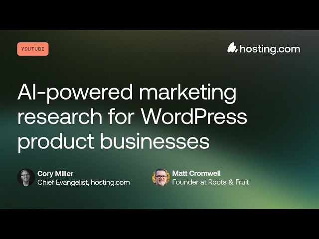 AI-powered marketing research for WordPress product businesses