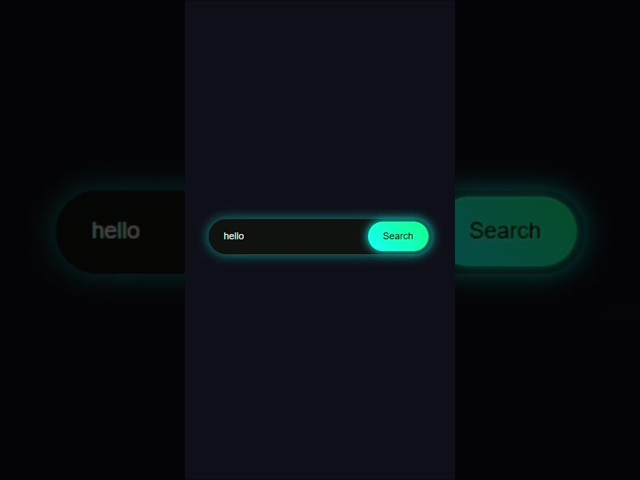 Glowing Animated Search Button Using HTML CSS JavaScript | Neon UI Design.