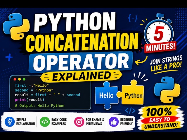 Python Concatenation Operator Explained in 5 Minutes! 🚀