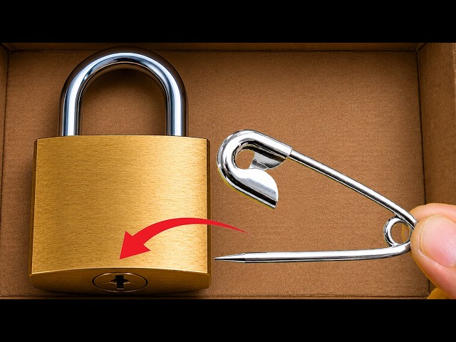 Throwing away old locks is a mistake! Keyless lock-picking trick using a safety pin
