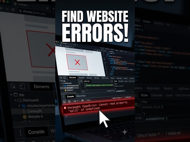 Find Website Errors in Seconds With Chrome DevTools 🚨 #shorts