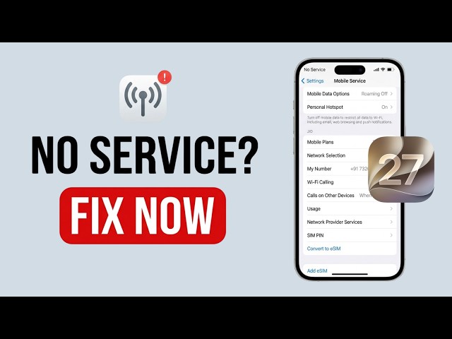 Fix iPhone Cellular Network Not Working (iOS 27)