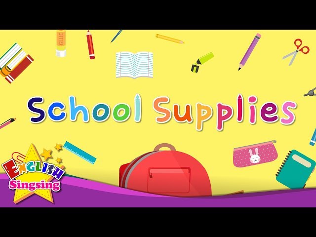 School Supplies [Kids Vocab] What's in My Bag? 🎒 Pencil, Eraser & Ruler
