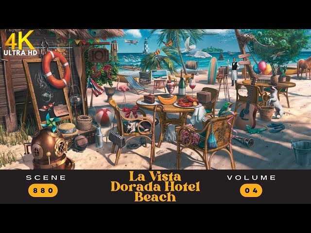 June's Journey Scene 880 Vol 4 Ch 1 La Vista Dorada Hotel Beach *Full Mastered Scene* 4K
