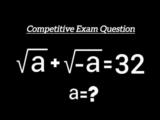 Brazil l Nice Olympiad Math Radical Problem l find value of a?