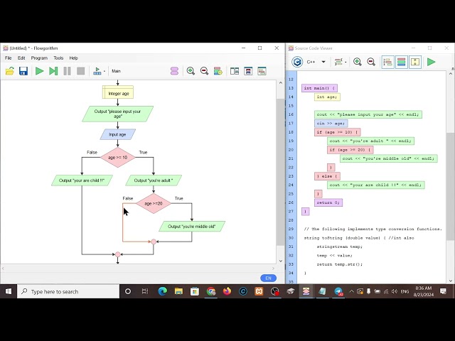 C++ Programing Week 08   Loop with Flowgorithm