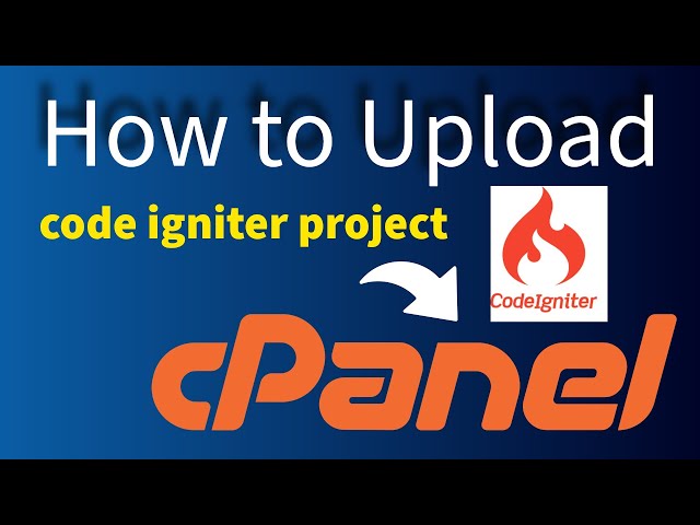 How to upload CodeIgniter project on cPanel