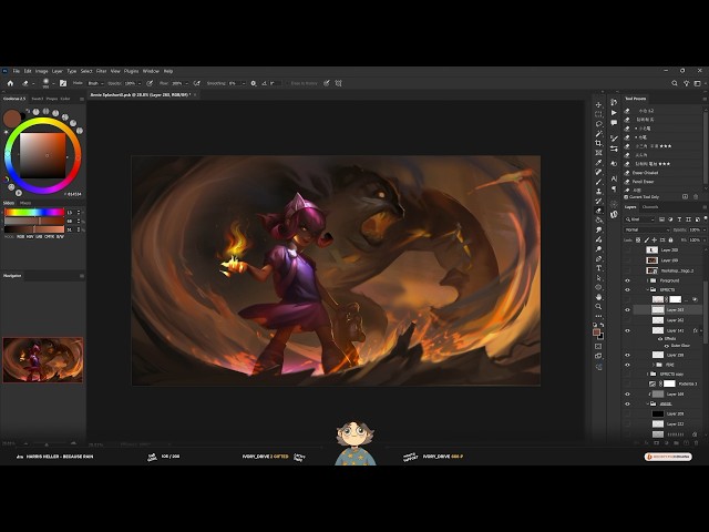 July 28, 2026 [Homework and Annie Splash Art] Digital Painting, Photoshop