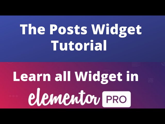 The Posts Widget in Elementor Pro || Elementor Pro Bangla Tutorial