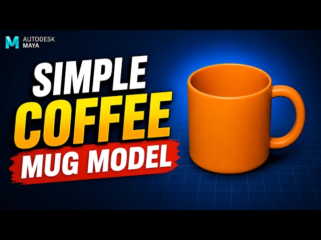 Autodesk Maya Learning  Day 3  | Modeling a Simple Cofee Mug #maya
