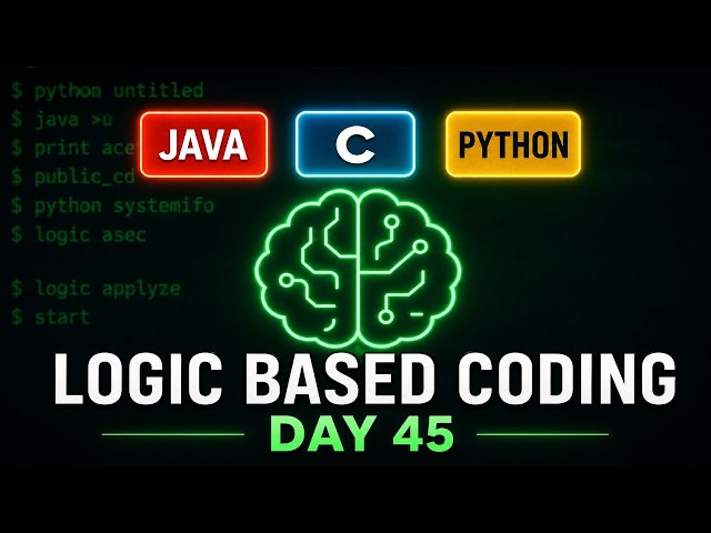Logic Oriented Coding Day-45 | C, Java, Python Explained in Telugu | technicaltopics Live