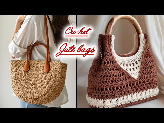 Trendy Crochet Jute Bag Collection | Designer Handmade Bags Ideas | LadyLoops