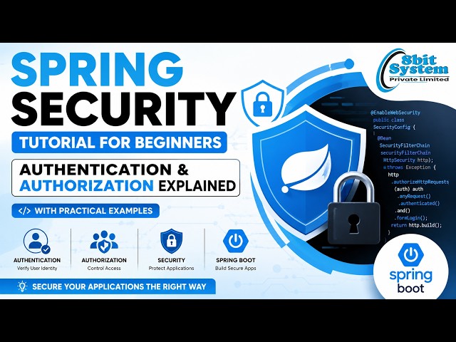 Spring Security Tutorial for Beginners | Authentication & Authorization Explained | Spring Boot