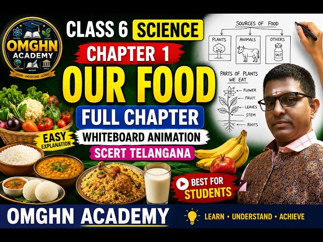 Class 6 Science Chapter 1 | Our Food | Complete Whiteboard Animation