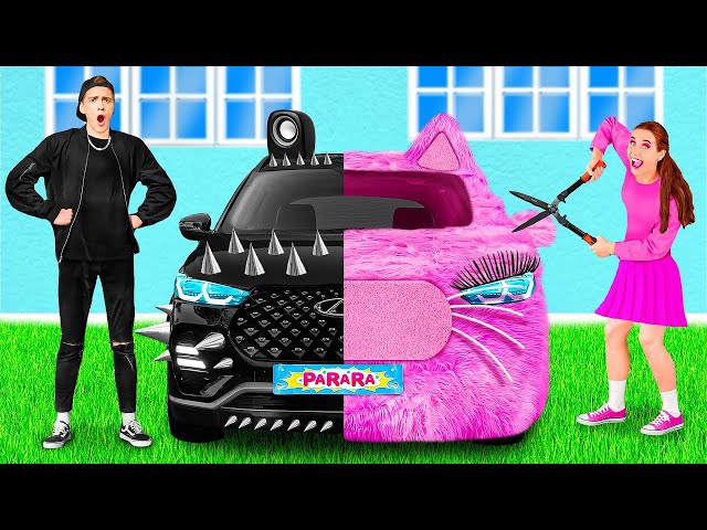 Coche Rosa vs Coche Negro Desafío por PaRaRa Challenge