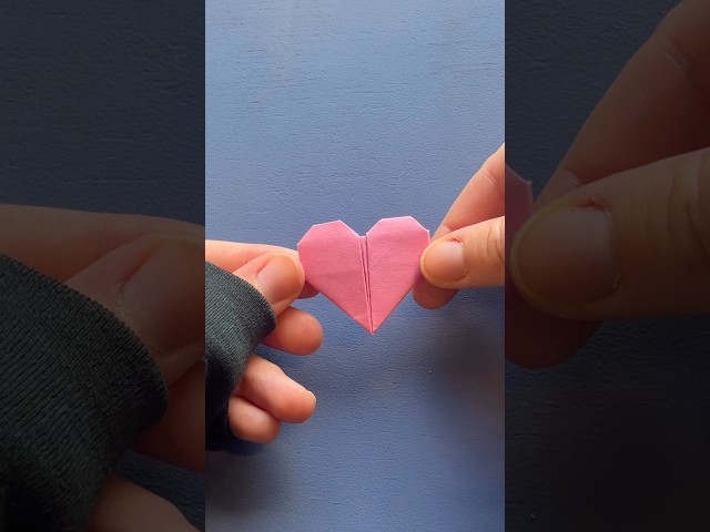 DIY Cute and Easy Origami Heart  (Paper Heart Tutorial) 🤍#papercrafts #origami #diy