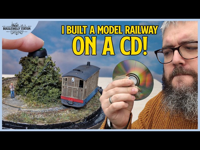 Construí una maqueta de tren en un CD