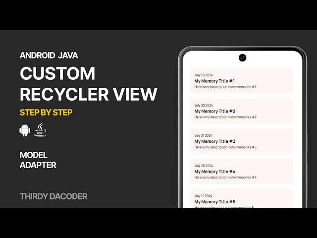 RecyclerView Java Android Studio tutorial 2024| Step by Step | Thirdy Gayares