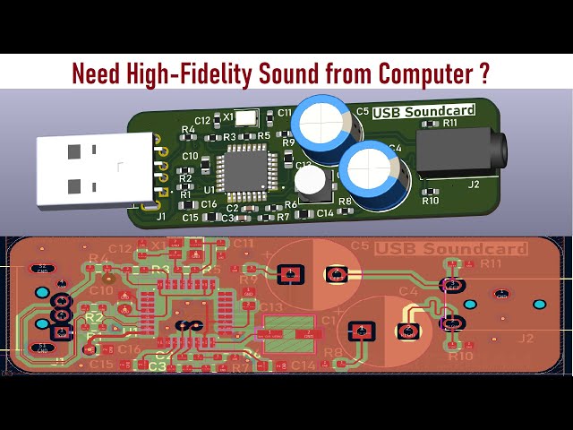 Design of USB Sound Card using PCM2706 Audio Codec in KiCAD | Magnetized Labs 04