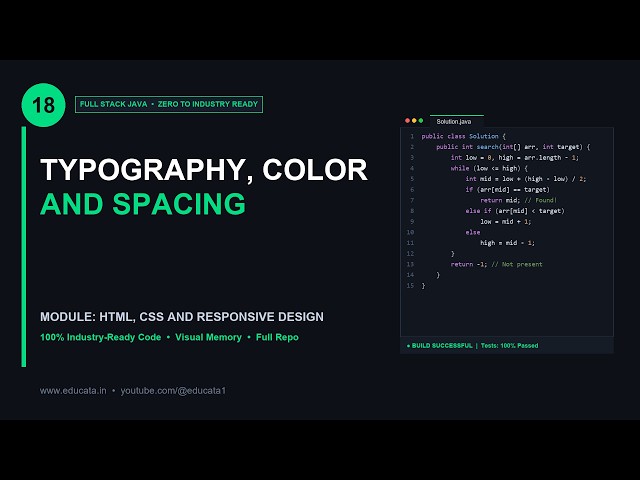 FS-018: Typography, Color and Spacing | Full Stack Java