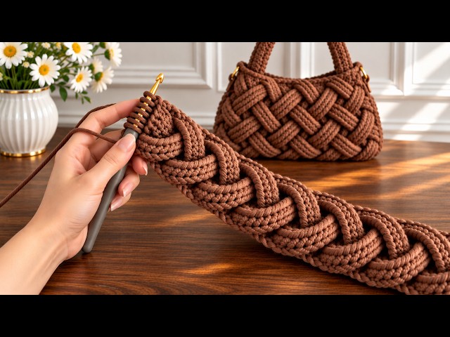 DON’T MISS THIS! ❤️ How to Crochet a Tunisian Bag, Headband & Belt | Easy Step-by-Step Tutorial