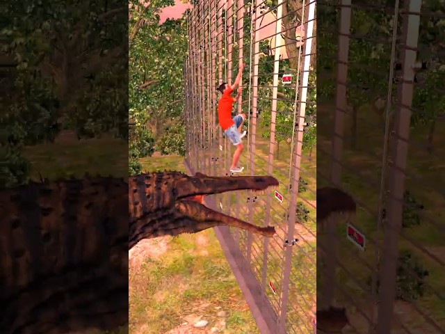 Dinosaur Attack Humans | He Fell Into Jurassic Fence | Epic Dinosaur Video #dinosaur #dinosaurvideo