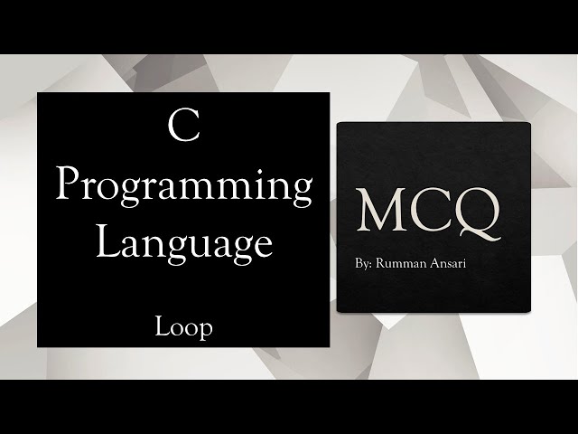 C programming MCQ |  Loop