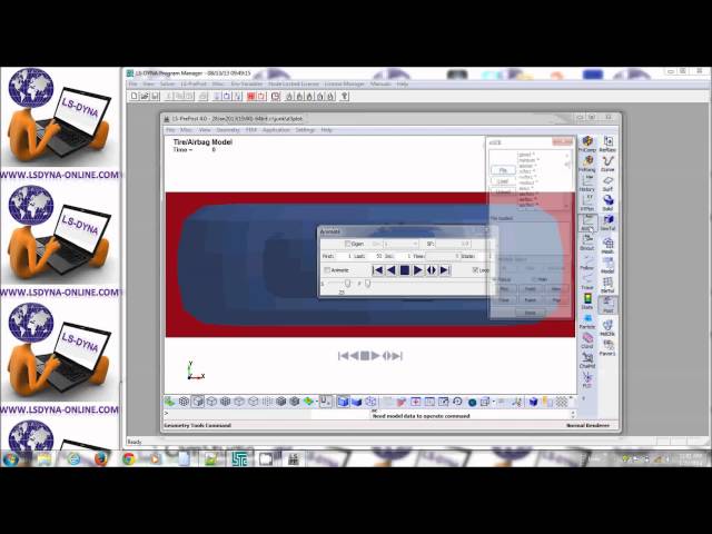 LS-DYNA Tutorial Dynamic Relaxation