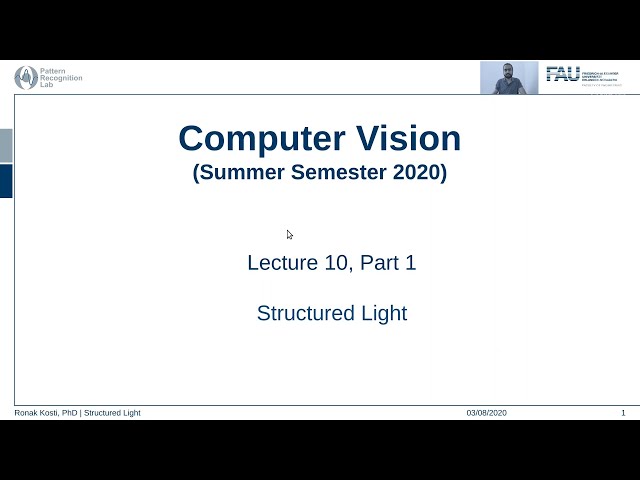 Structured Light (Lecture 10, Part 1)