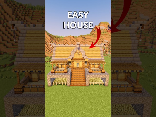Build This Easy Survival House in 60 Seconds 🏡 #minecraft #shorts