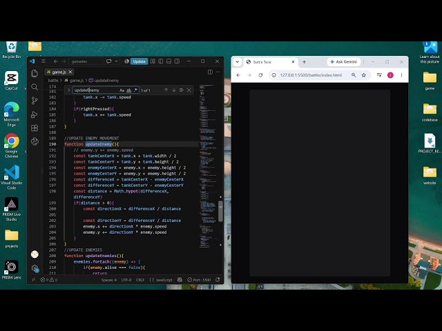 html css javascript game - no talking rain sounds