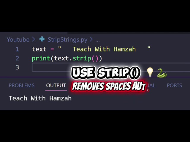 Python strip() in One Line 🐍🔥