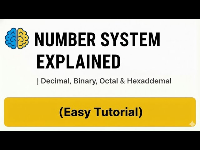 Number System Explained | Decimal, Binary, Octal & Hexadecimal (Easy Tutorial) Thanks Saad Soomro