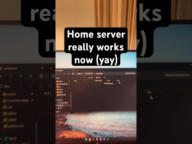 File server on the home server #tech #pc #linux #techtok #yaptech