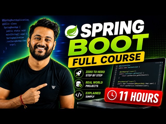 Master Spring Boot In one Video 🔥 Java Development For Beginners | Masterclass (Hindi)