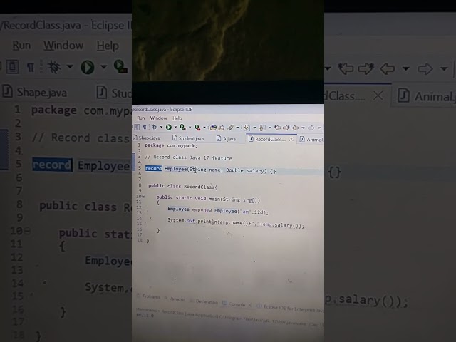 Record Class of Java 17