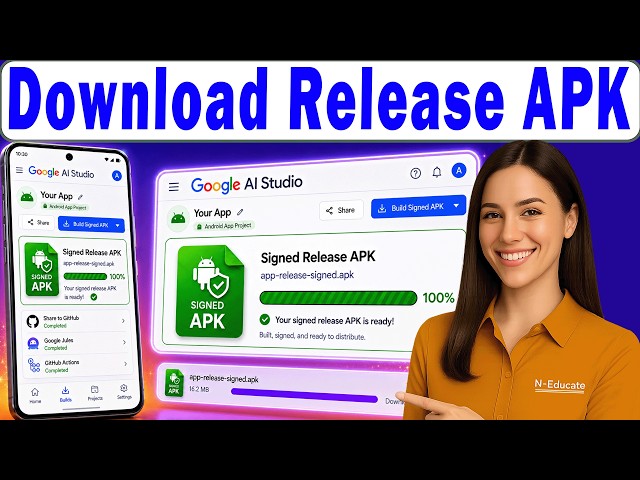 Build Signed Release APK from Google AI Studio Android App (Works on Phone!)