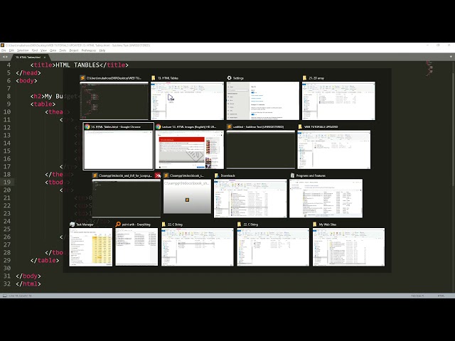 HTML Lecture 13 | HTML Tables | Web Development Course