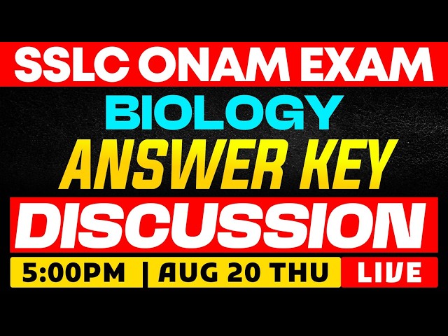 SSLC | Biology  | Answer Key Discussion
