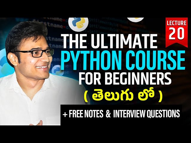For Loop in Python in Telugu | L20 | The Ultimate Python Course for Beginners | Ravindrababu Ravula