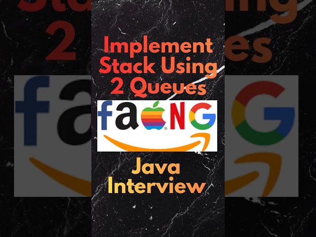 Stack using Two Queues | DSA Made Simple #java #interview #javainterview