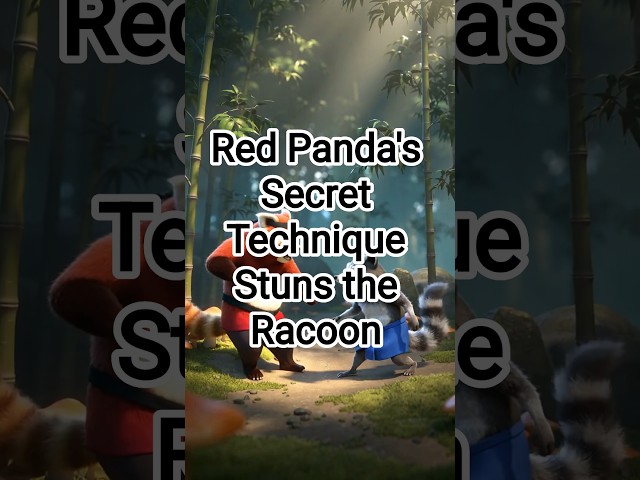Red Panda's Secret Technique Stuns the Raccoon!