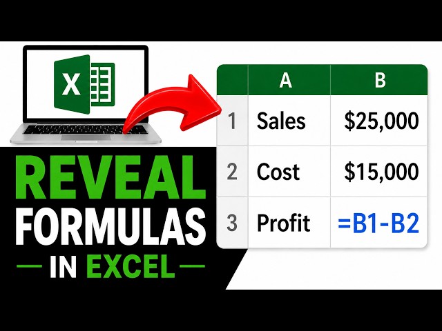 How to Reveal Formulas in Excel